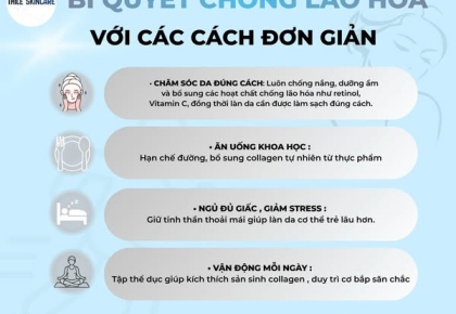 BÍ QUYẾT CHỐNG LÃO HÓA VỚI NHỮNG CÁCH ĐƠN GIẢN